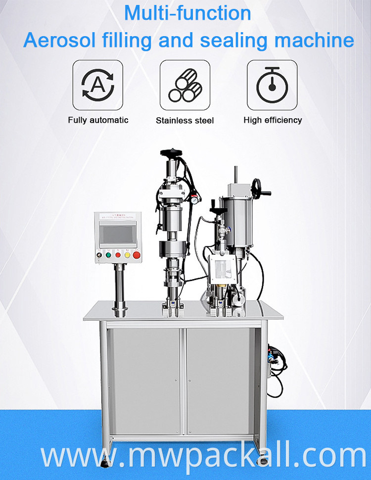 Automatic grade The inhaled aerosol filling sealing machine , bottle machine from china